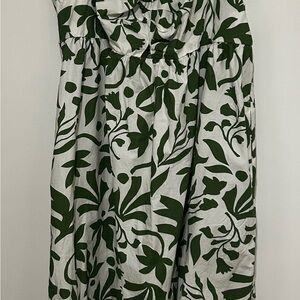 Green and White Floral Dress